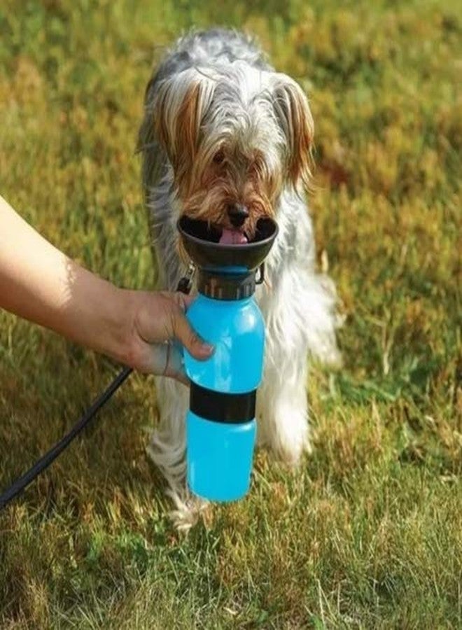 GETHOME Dog Water Bowl Bottle Sipper Portable Aqua Dog Travel Water Bottle Bowl 18-oz Dog Bottle Auto Dog Mug for Pets (500ml Blue, Black) - Image 5